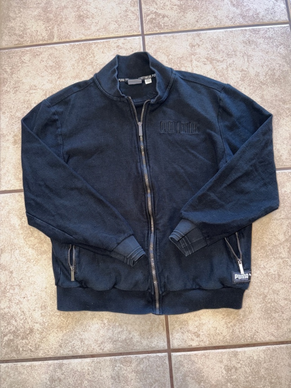 Puma Black Full-Zip Bomber Jacket